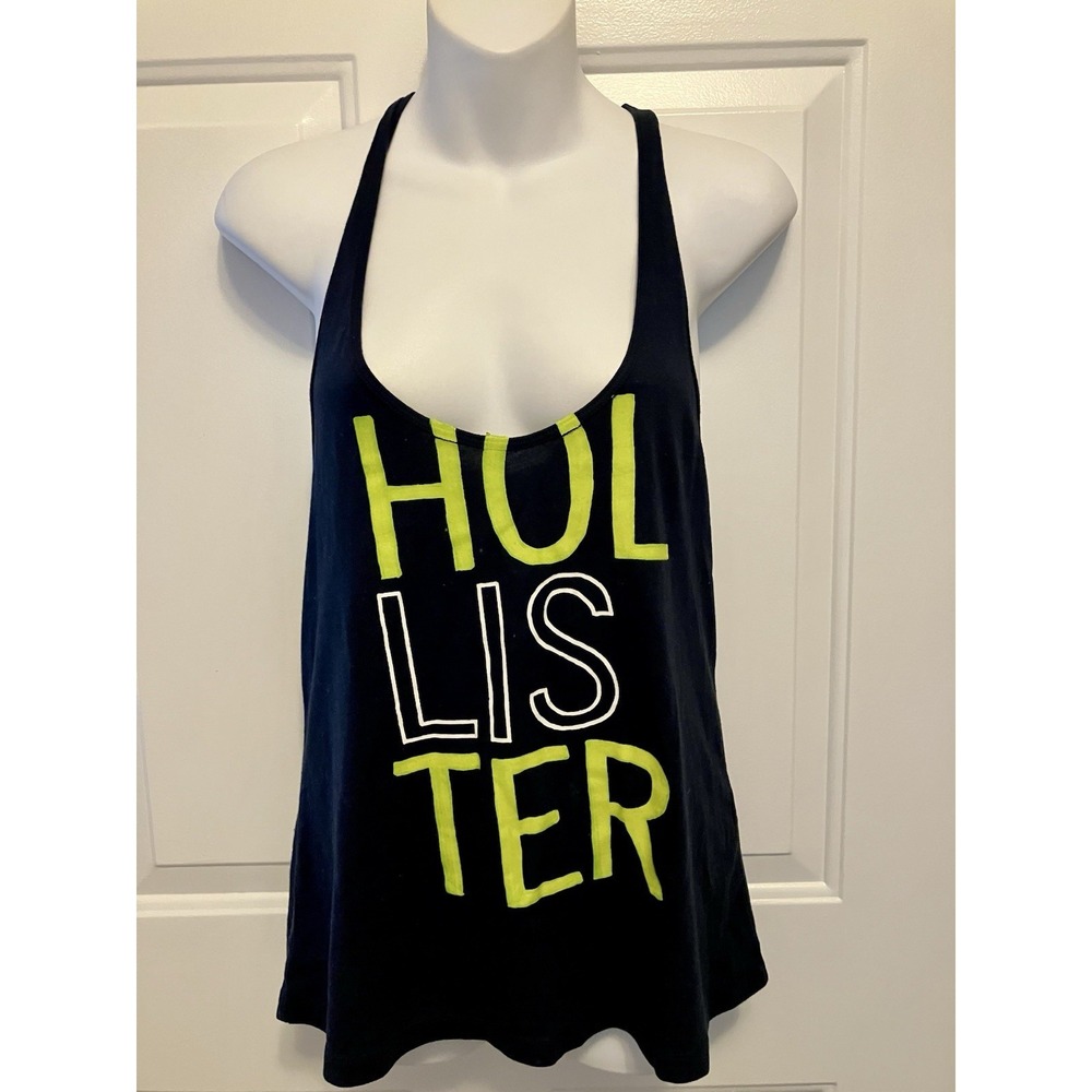 Hollister Y2K Vintage Logo Tank Top Navy Blue Medium Women’s